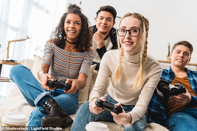 A Harvard-trained linguistics expert has revealed how Gen Z (those born in the late 1990s and early 2000s) have started to use video game terms (stock image)