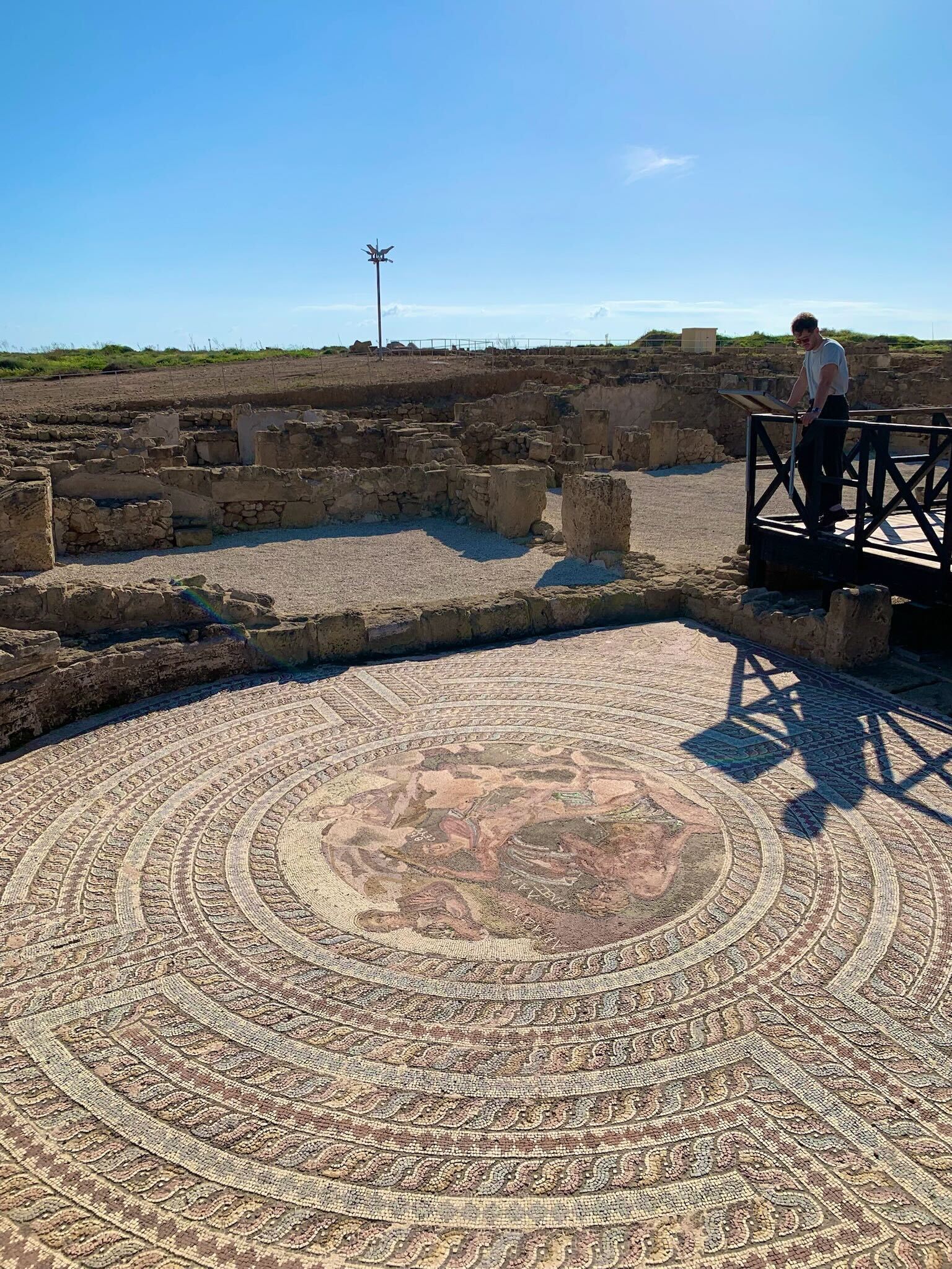Head to Paphos Archaeological Park to explore well-preserved ruins of ancient Roman villas