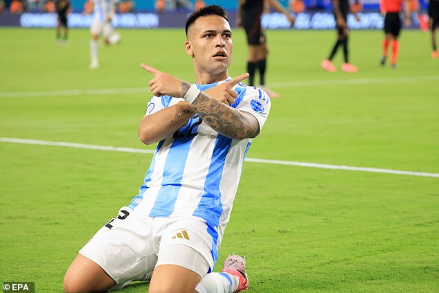Lautaro Martinez fired Argentina to a 2-0 win over Peru in the final Copa America group game