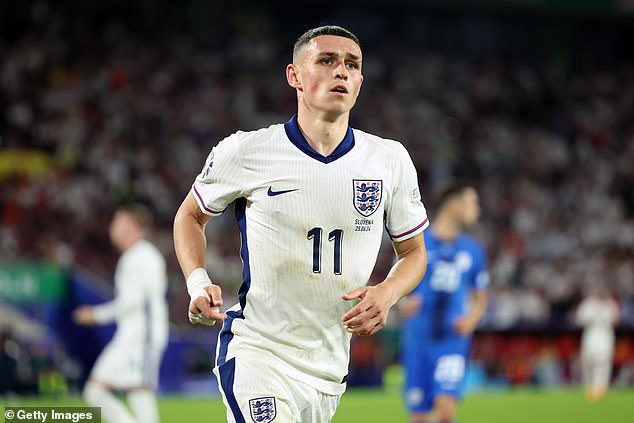 Phil Foden (pictured) has welcomed his third child after he left England's Euro 2024 camp