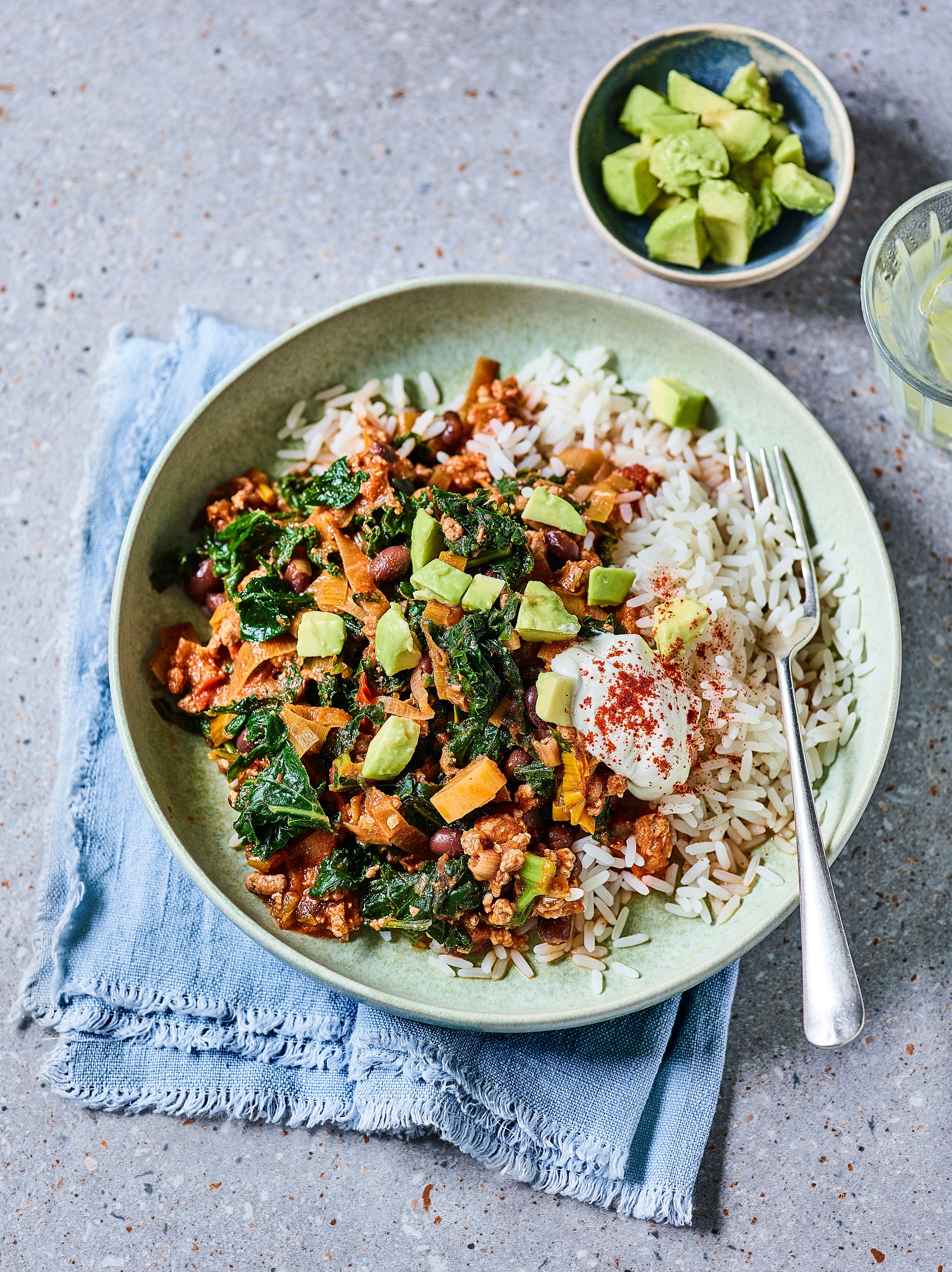 For those who follow a plant-based diet, try this kale and chickpea dhanask