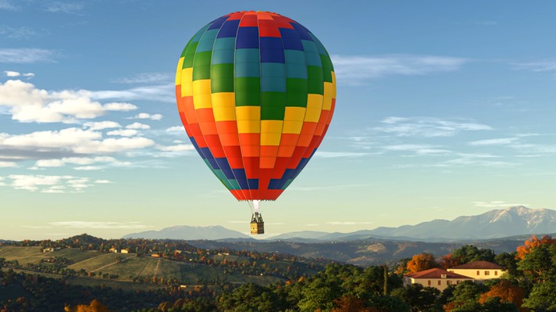 The weather will affect your hot air balloon in Microsoft Flight Simulator.