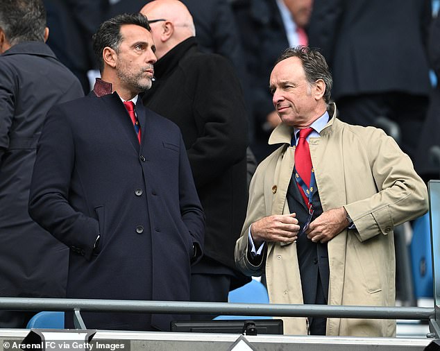 There was disappointment at executive vice-chair Tim Lewis (right) leaving his seat without shaking hands with his counterparts