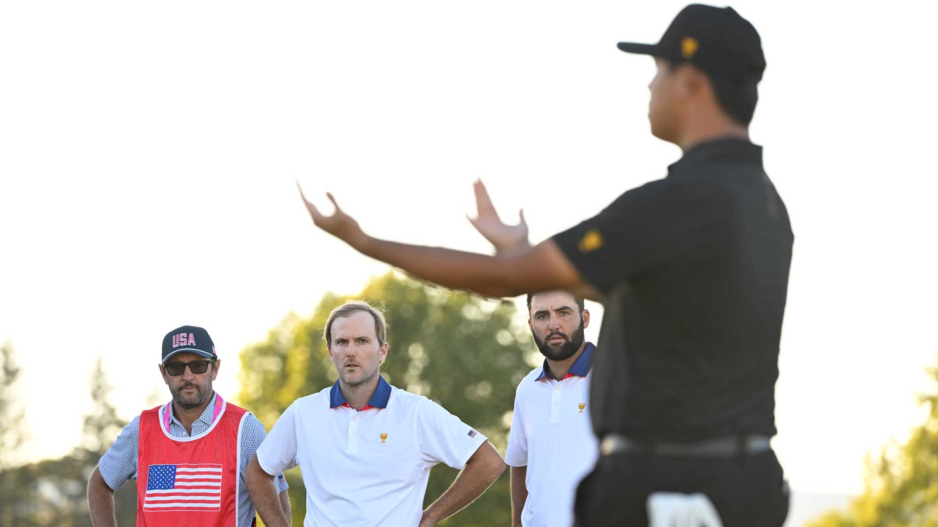 Si Woo Kim clinched a 5-0 session sweep on Friday at the Presidents Cup.