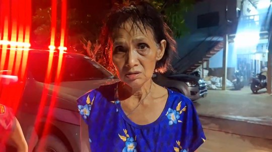 This is the astonishing moment a grandmother was found alive - while being suffocated by a python in a four-hour attack. Arrom Arunroj, 64,(PICTURED) had just finished eating dinner and was washing dishes in her outdoor kitchen when she felt a sudden stab of pain in her right thigh. She looked down thinking it was a monitor lizard that had bitten her - only to see a massive 13ft reticulated python snaking up her leg. Mother-of-two Arrom said she panicked and tried to yank the python's head away from her. However, she fell over, which allowed the 45lbs beast to wrap itself tightly around her torso. ??????PACKAGE: Video, pictures, text