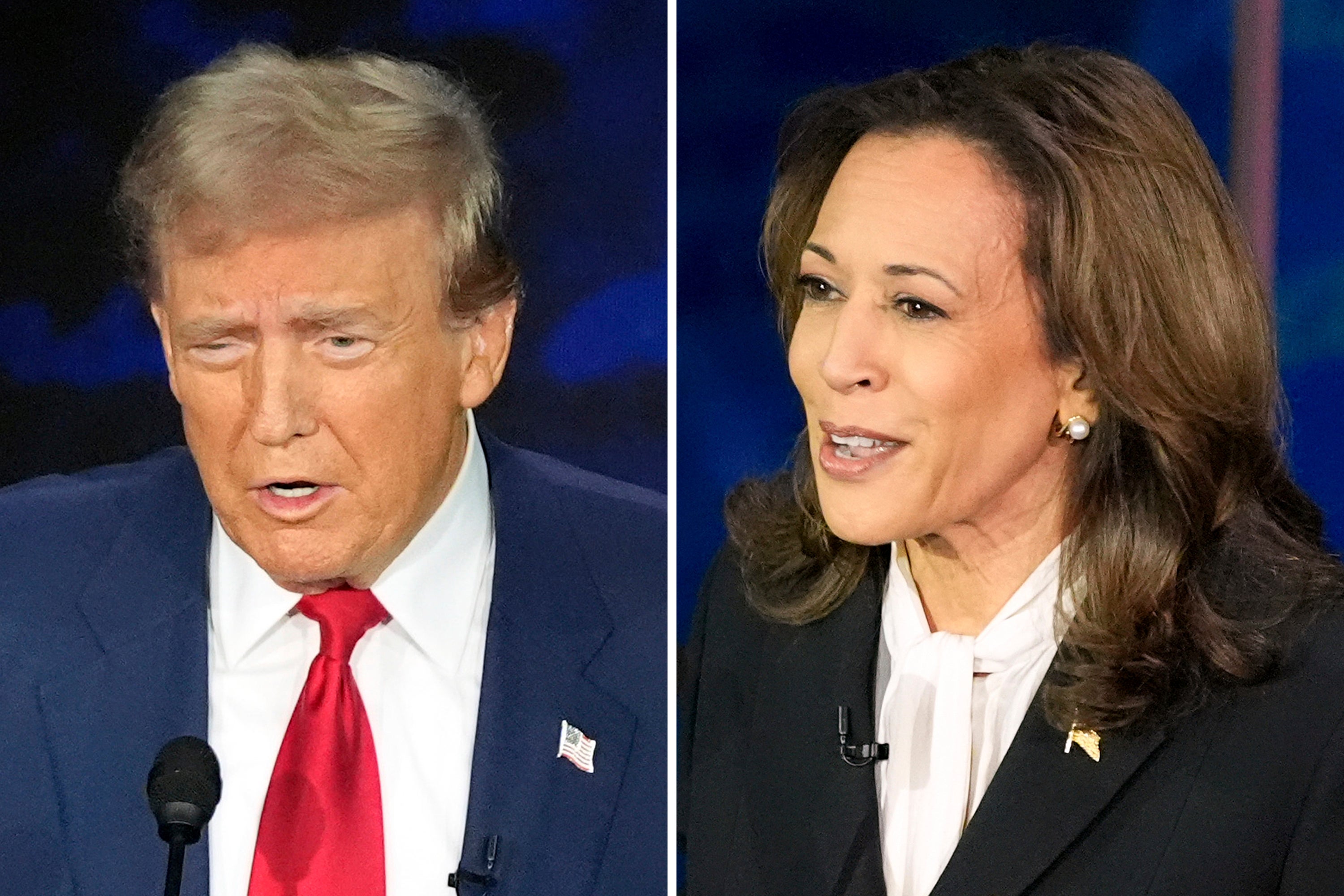 Donald Trump and Kamala Harris