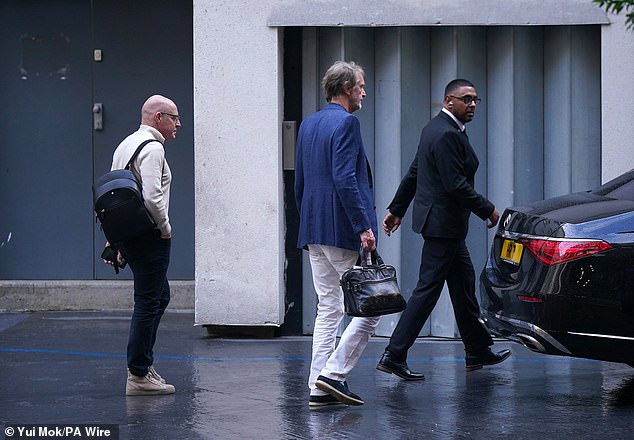 Ten Hag's future was discussed at a United summit led by Sir Jim Ratcliffe (centre) in London