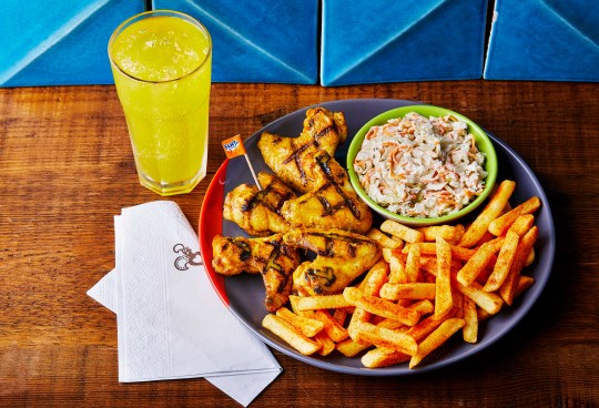 A Nando's meal with Fanta Orange spice