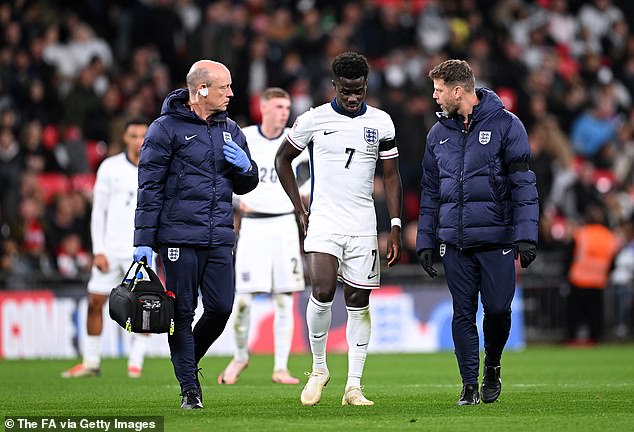 Saka's injury will have sparked concerns for Premier League title chasers Arsenal