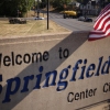 Welcome to Springfield signage is displayed along Spring Street on Sept. 16, 2024 in Springfield, Ohio. Springfield, home to a large Haitian community, was thrust into the national spotlight after former President Donald Trump made claims during the presidential debate against Vice President Harris, accusing members of the immigrant community of eating the pets of local residents.