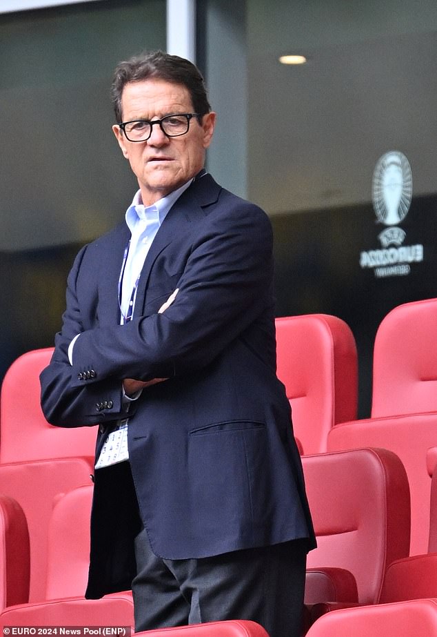 The German is the first non-English boss of England since Fabio Capello (pictured) quit in 2012