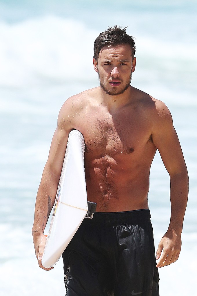 Liam Payne Seen Surfing