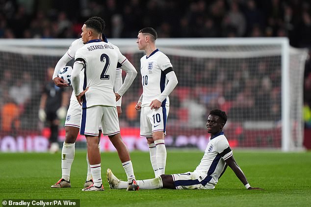 Bukayo Saka sustained an injury in the second half of the match between England and Greece