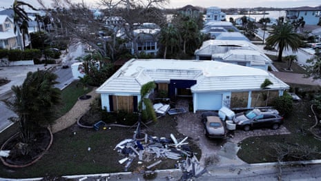 Drone captures destruction caused by Hurricane Milton in Florida – video