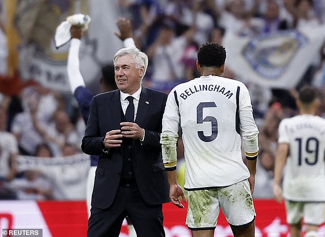 Ancelotti offered words of support to Bellingham, saying 'he's very satisfied' with his work