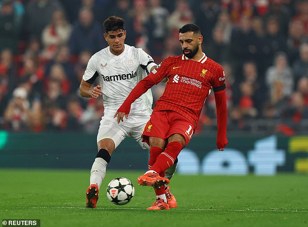 Mohamed Salah assisted two of Liverpool's goals to take his tally in all competitions to nine goals and nine assists