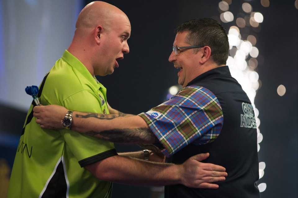 Michael van Gerwen and Gary Anderson are two more names in Hearn's list