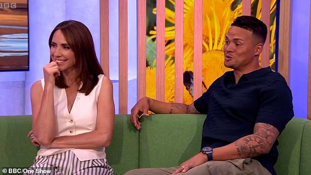 Jenas pictured on his last episode of the One Show in July 22 of this year alongside Alex Jones