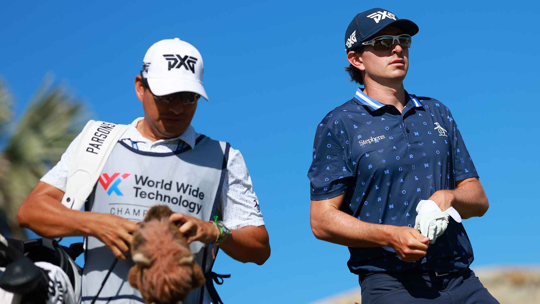 ico Echavarria of Colombia walks on the 17th hole during the third round of the World Wide Technology Championship 2024 at El Cardonal at Diamante on November 09, 2024 in Cabo San Lucas, Mexico.