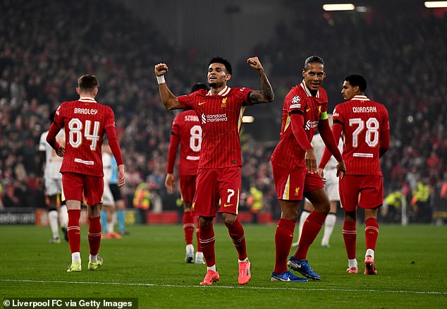 Luis Diaz's first-ever Liverpool hat-trick helped propel Liverpool to an emphatic win at Anfield